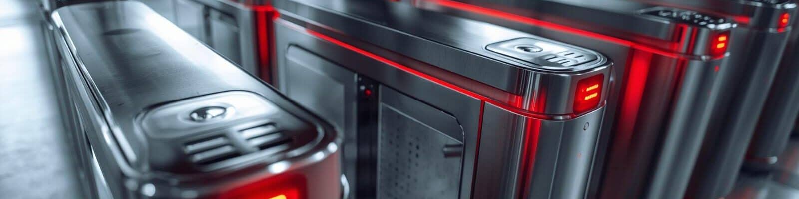 Portões eletrônicos com led vermelho
