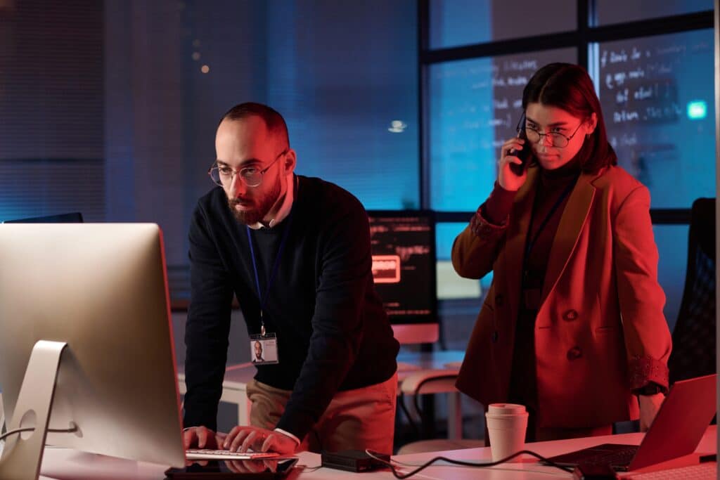Reunião no setor de segurança