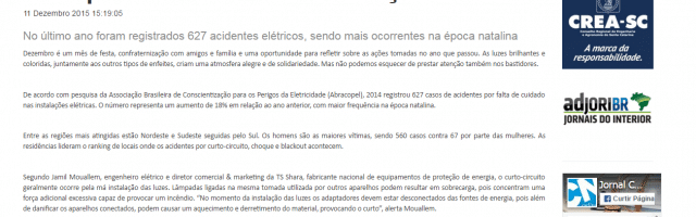 Noticia: Natal pede cuidados com instalações elétricas - Correio do Norte