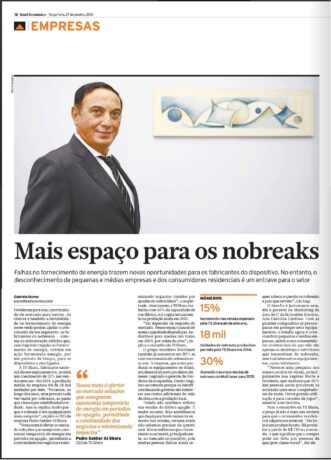 Noticia: mais espaço para os Nobreaks - Empresas