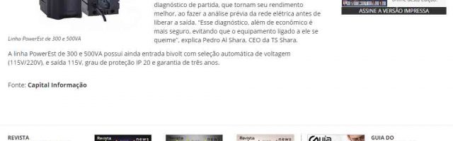 Noticia: TS Shara lança Estabilizadores Power Est