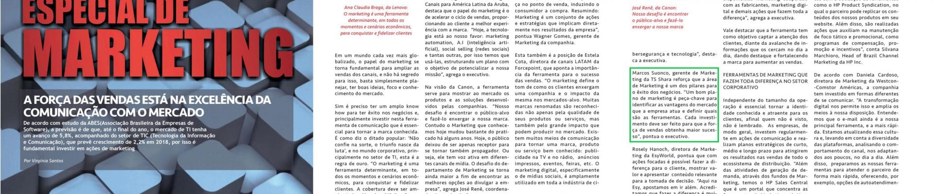 Noticia: TS Shara na Revista PartnerSales