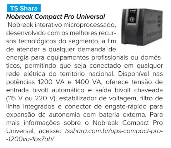 Nobreak TS Shara Compact Pro Universal