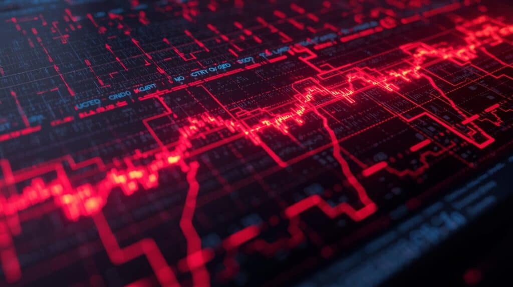 Aparelho eleônico mostrando variação em rede