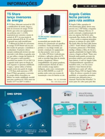 Noricia da revista RTI sobre a TS shara