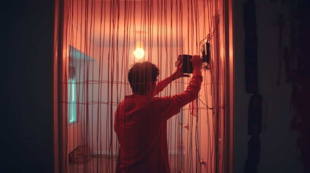 Homem protegendo seus equipamentos eletrônicos