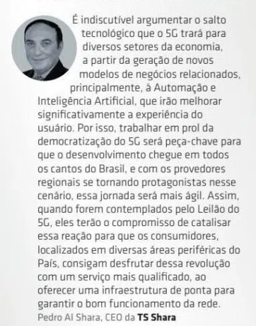 Revista da infor channel sobre a entrevista de Pedro Al Shara