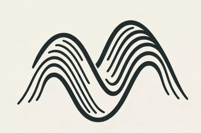 um desenho de uma onda senoidal