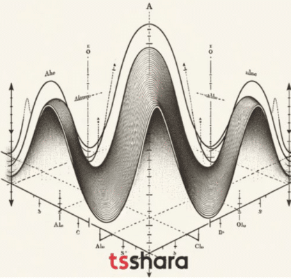imagem de um gráfico de uma onda senoidal na cor cinza 