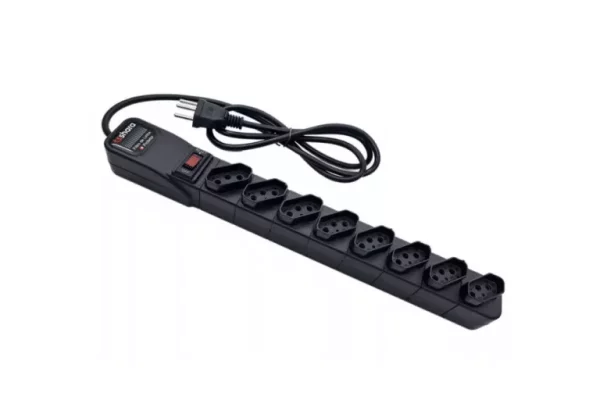 Imagem do filtro de linha de 8 tomadas da TS Shara 