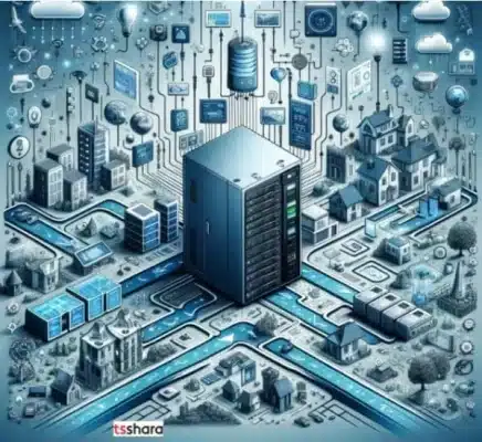 uma imagem de IA lúdica de um nobreak grande em meio a uma cidade 