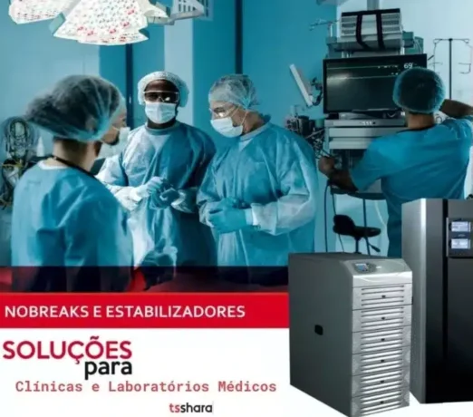 uma imagem de um nobreak hosiptalar com fundo de uma sala de cirurgia