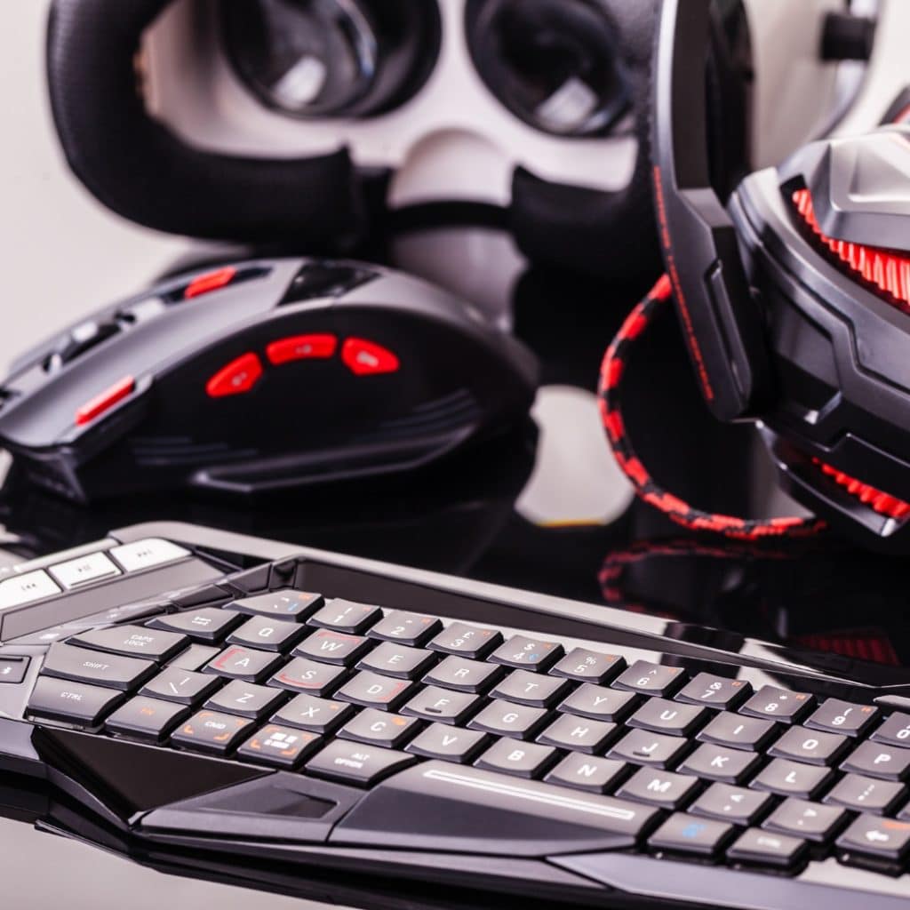 um teclado de pc gamer