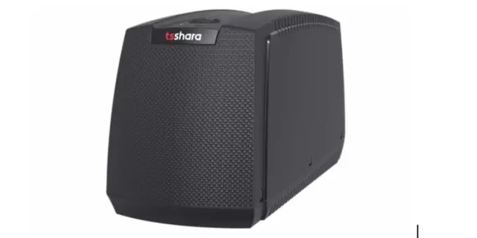 Imagem de um nobreak da TS Shara visto na lateral 