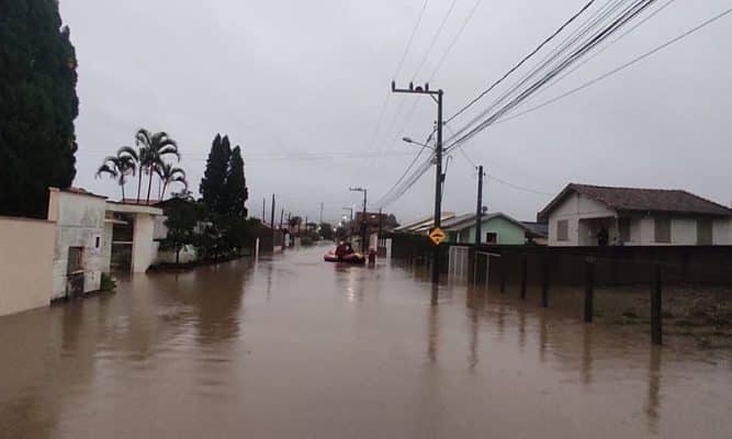 chuvas intensas em Santa Catarina