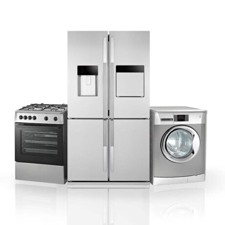 eletrodomésticos em um fundo branco