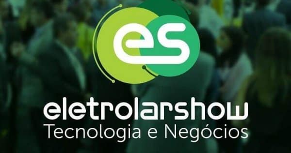uma imagem da logo da feira de exposição de eletroeletronicos do brasil, a Eletrolar Show que é em tons de verde e branco
