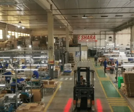 a fábrica TS Shara por dentro, sua linha de produção