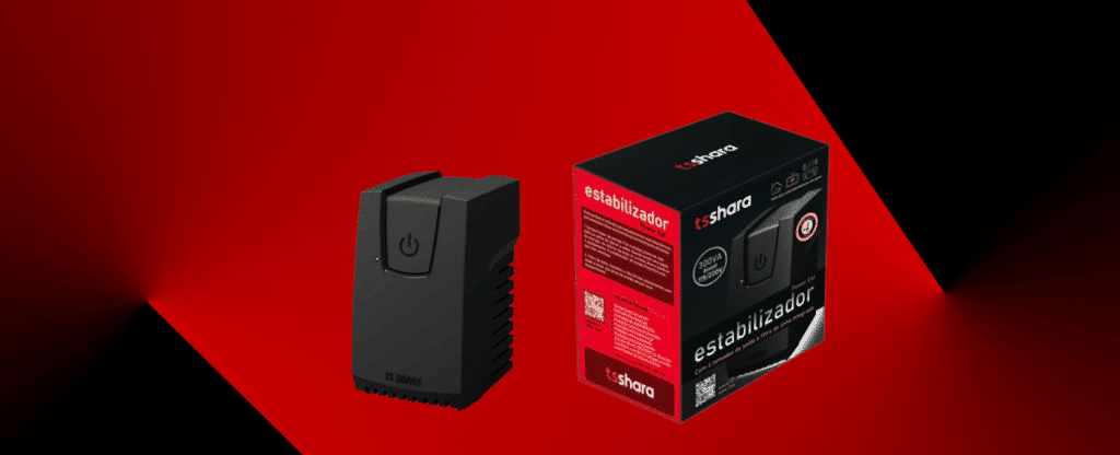 imagem de um estabilizador e a embalagem do lado