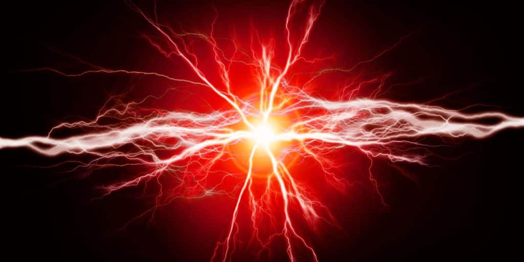 imagem ilustrativa de fios vermelhos brilhando