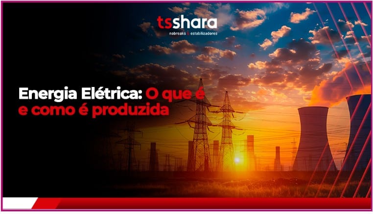 torres de energia elétrica e um céu com sol no fundo