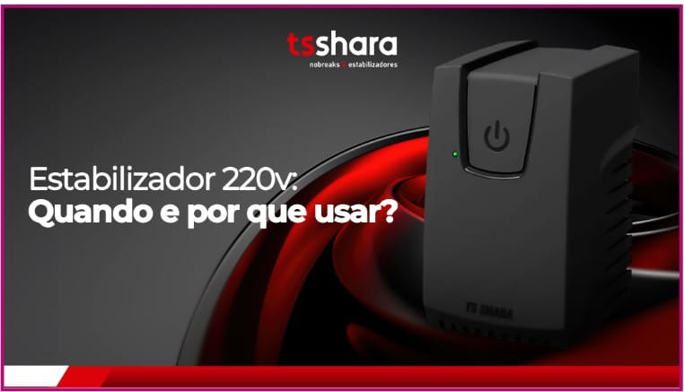 um estabilizador da TS Shara com um fundo cinza escuro e vermelho