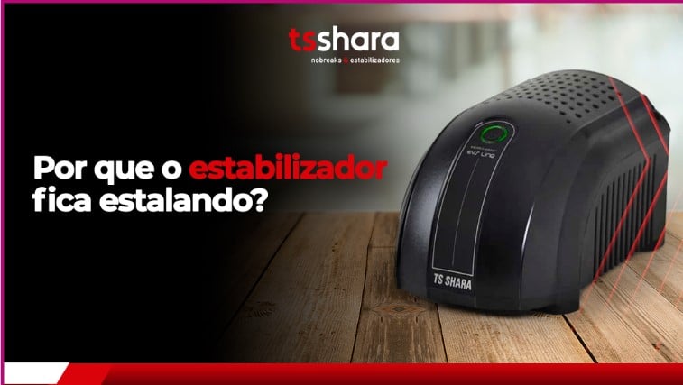 um estabilizador de tensão da ts shara em cima de uma mesa
