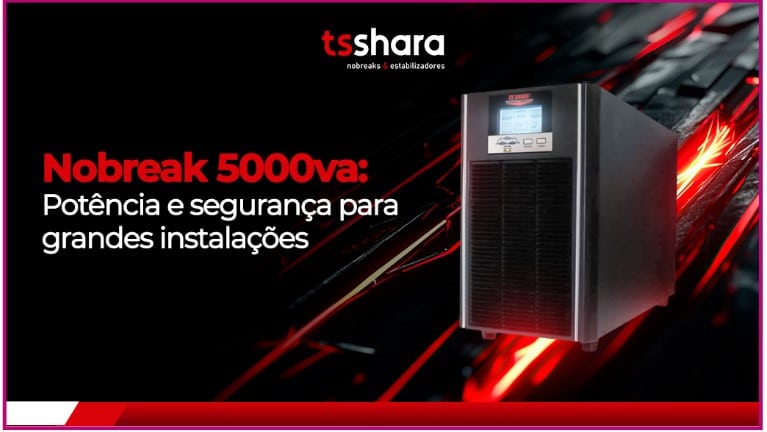 nobreak média potência com fundo vermelho e preto