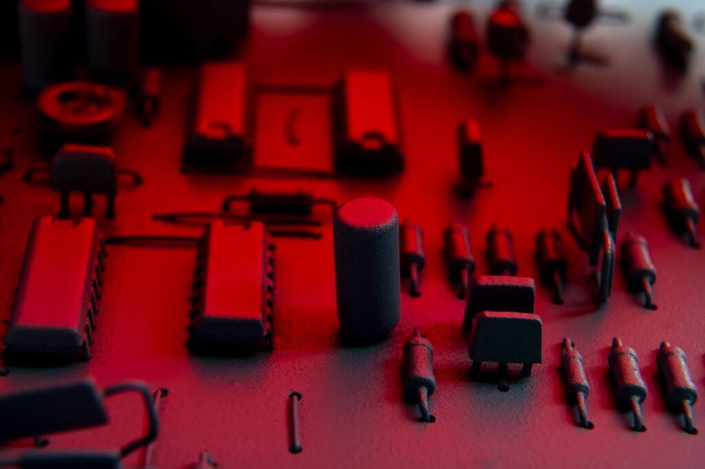 um fundo de engrenagens em vermelho