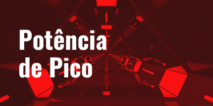 uma imagem com fundo vermelho com umas lampadas apagadas e está escrito potência de pico