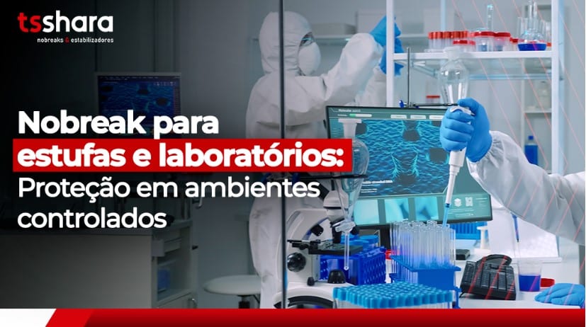 Profissionais com EPIs manipulando amostras em laboratório de controle ambiental.