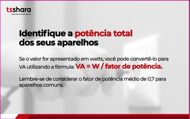 texto da imagem mostra a fórmula do fator de potencia