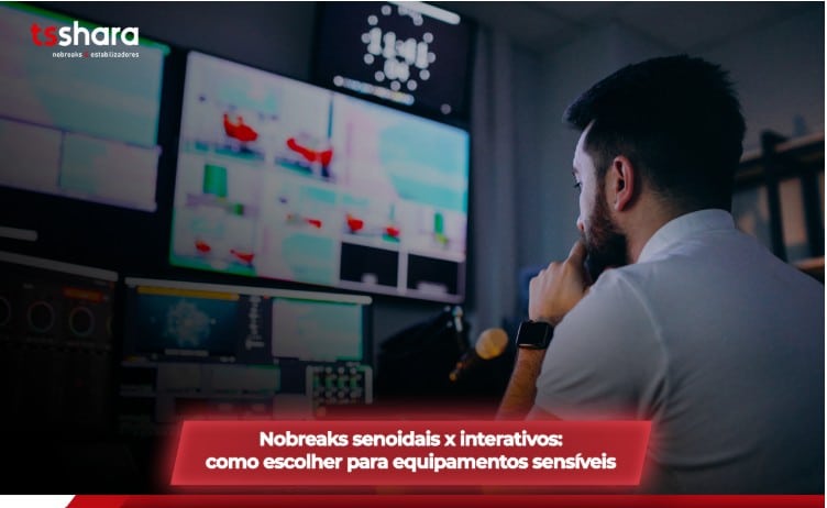 Profissional analisa telas em centro de monitoramento com foco em equipamentos sensíveis.