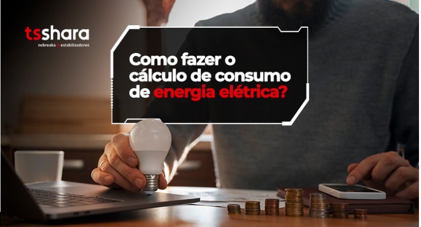 Pessoa calculando consumo de energia elétrica com lâmpada e moedas