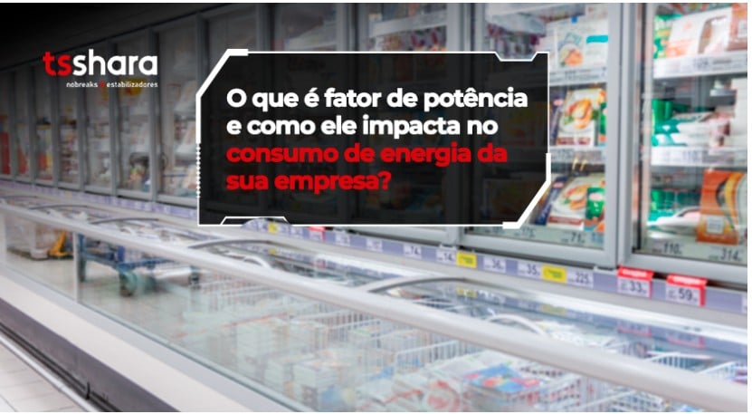 Freezers ligados em supermercado, consumo de energia em foco