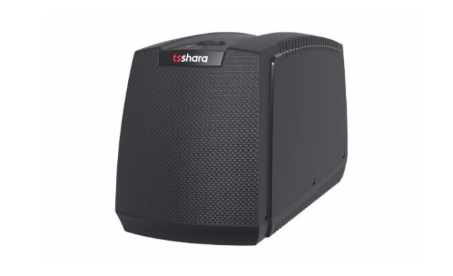 Nobreak TS Shara compacto com acabamento texturizado.