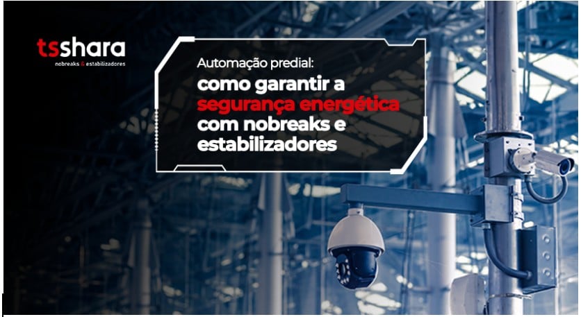 Câmeras de segurança em estrutura industrial automatizada