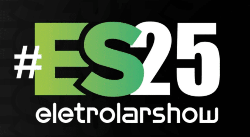 eletrolarshow 2025 nas letras verde e branco no fundo preto