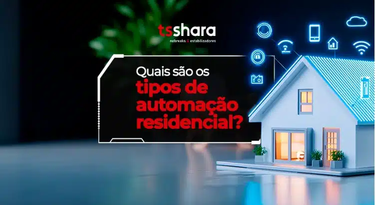 Casa inteligente com ícones de automação