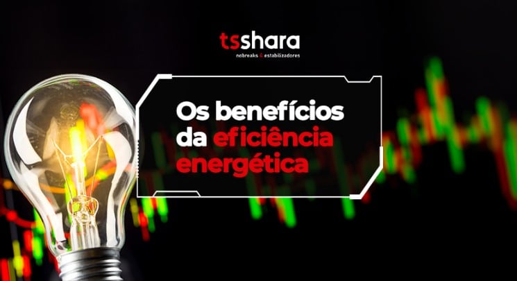 Lâmpada acesa com gráfico ao fundo