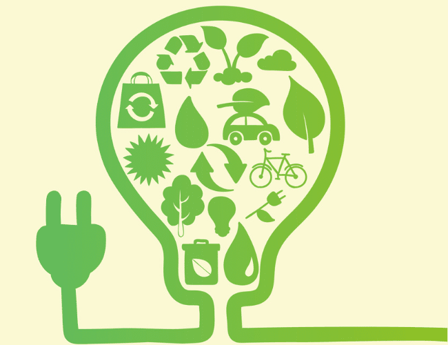 Lampada com intens de sustentabilidade