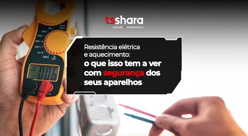 Medidor de resistência elétrica em uso para verificar segurança de aparelhos
