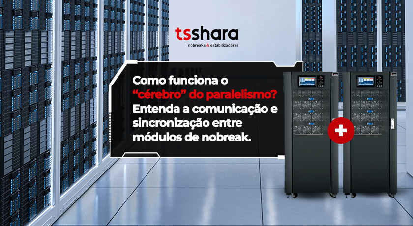 Comunicação entre módulos de nobreak em sistema de paralelismo.