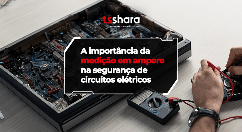 Medição de corrente elétrica em circuitos com multímetro.