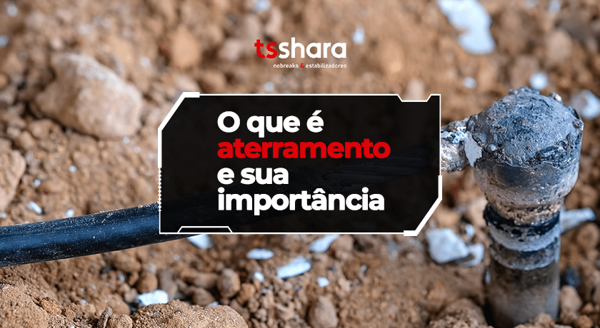 Sistema de aterramento elétrico instalado no solo