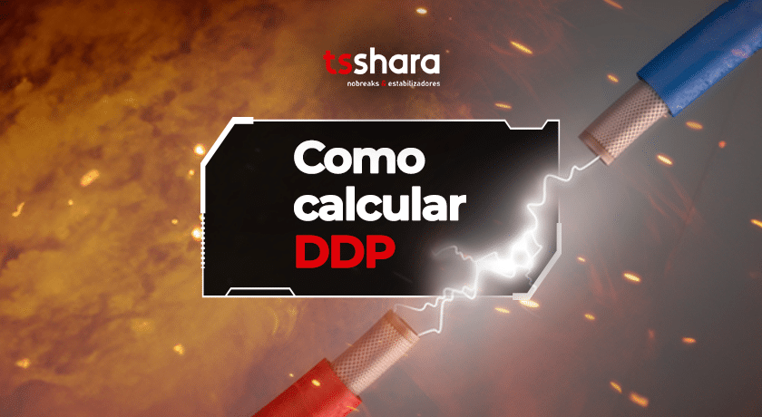 Ilustração de diferença de potencial elétrico entre dois condutores.