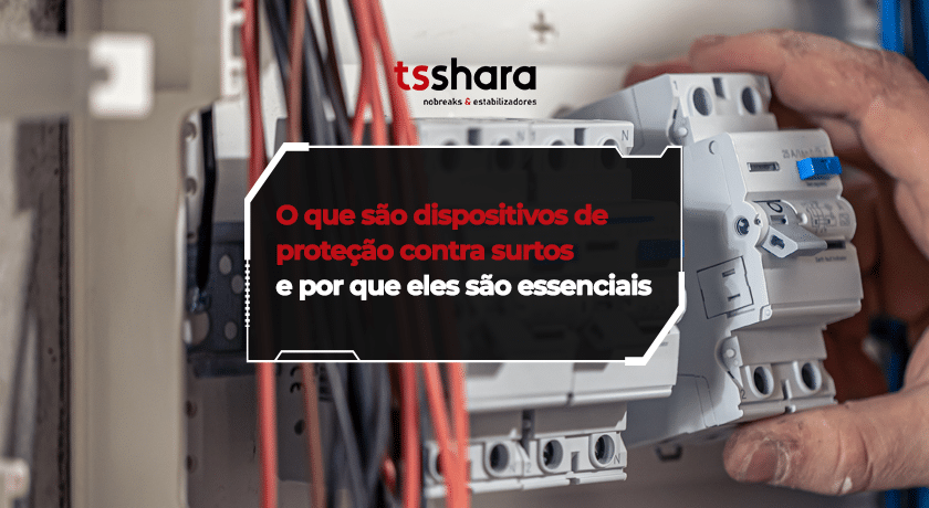 Dispositivo de proteção contra surtos instalado em quadro elétrico