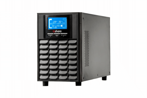 Equipamento robusto com painel digital frontal da TS Shara, indicado para manter sistemas funcionando durante quedas de energia e garantir estabilidade elétrica em empresas.