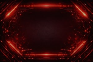 imagem futurista vermelha e preta