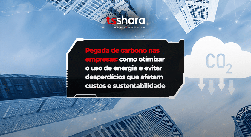 Arte sobre pegada de carbono em empresas